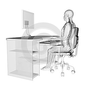 Correct sitting posture