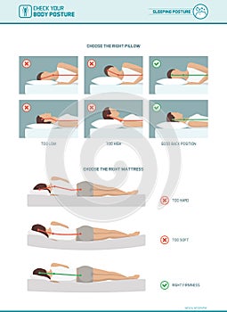Correct sleeping ergonomics and mattress selection photo