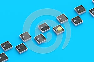 Correct solution. Glowing light bulb on button