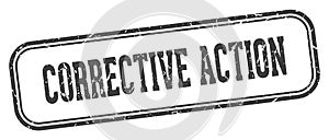 corrective action stamp. corrective action rectangular stamp on white background