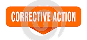 corrective action sticker. corrective action sign on transparent background