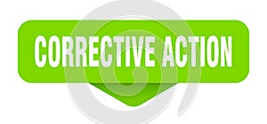 corrective action sticker. corrective action sign on transparent background