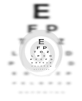 Corrective Contact Lens and Eye Chart