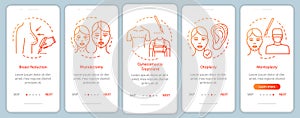 Corrective surgery operation onboarding mobile app page screen vector template
