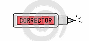 Corrector pen icon