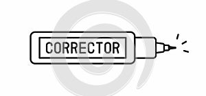 Corrector pen icon