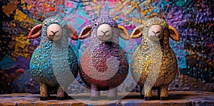 The Correfoc fire run in Catalonia is symbolized by a three-headed sheep figurine, making for an enchanting night photo
