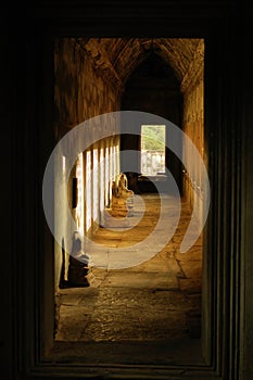 Corridor in Angkor Wat, Cambodia