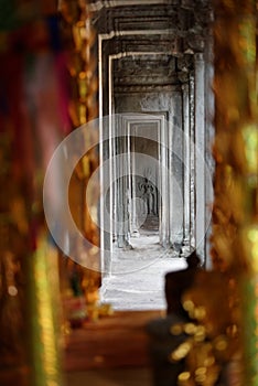 Corridor at Angkor Wat, Cambodia