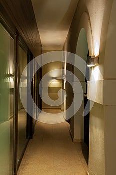 Corridor with arches photo