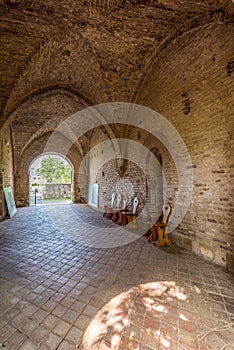 Corridor for the cloister of the abbey of San Galgano