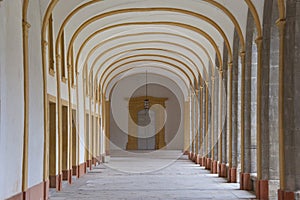 Corridor of a cloister in cluny abbey