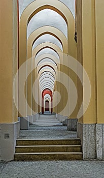 Corridor with a colonnade