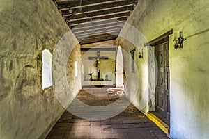 Corridor Crucifix Shrine Mission San Diego de Alcala California