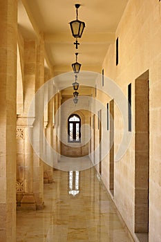 A corridor at Deyrulumur Monastery, Midyat, Turkey