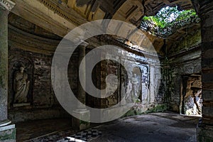 Corridor at the English Garden of Caserta Royal Palace