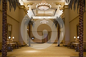 Corridor inside the Emirates palace in Abu Dhabi