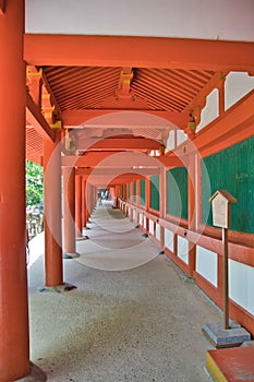 The corridor of Kasuga Taisha shrine.   Nara Japan