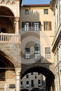 Corridor linking the Palazzo della Ragione building that houses the Town Hall of Padua located in Veneto (Italy)
