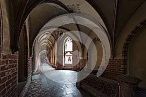 Corridor in Malbork Castle, Poland