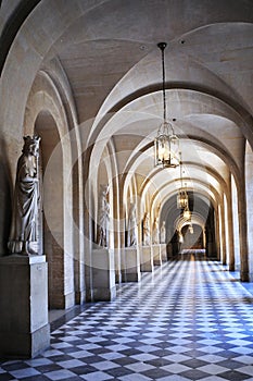 Corridor of mediaeval building photo