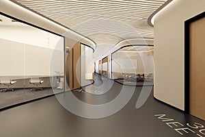 Corridor in modern building  photo