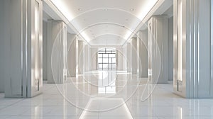 Corridor of modern building lobby