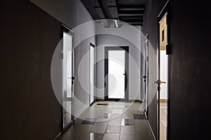 Corridor in modern office building