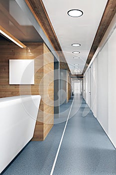 Corridor of modern office building