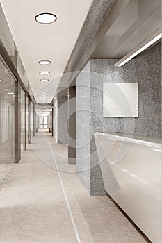 Corridor of modern office building