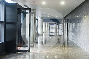 Corridor of modern office building