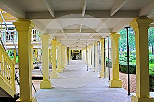 Corridor In Mrigadayavan Palace, Phetchaburi, Thailand,