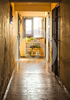 a corridor in an old cuban house photo