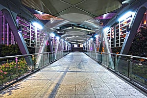 Corridor pedestrian bridge