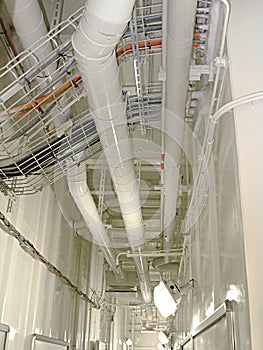 Corridor with pipes