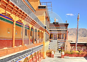 Corridor of Thiksey Gompa