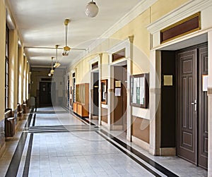Corridor of the university building