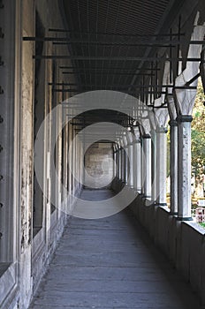 Corridor view of Blue Mosque