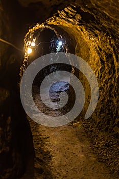 Corridors and drifts in the mine.