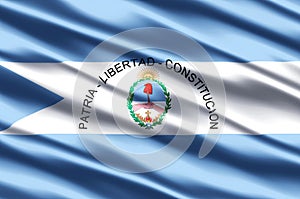 Corrientes realistic flag illustration.
