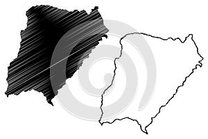 Corrientes map vector photo