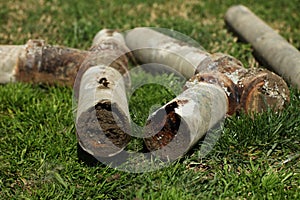 Corroded and Blocked Steel Household Pipes