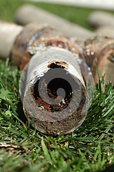 Corroded and Blocked Steel Household Pipes