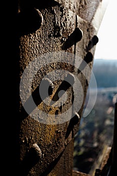 Rust clinch nail corroded iron Landschaftspark, Duisburg, Germany photo