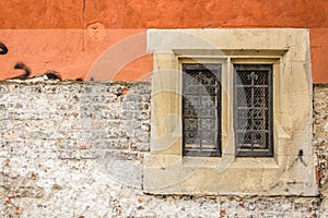 Corroded wall texture and a window