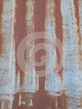 Corroded zinc sheet with rust photo