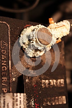 Corrosion on a battery cable