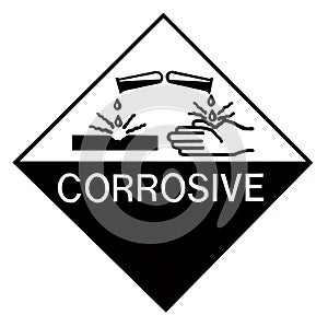 Corrosive Chemical Label