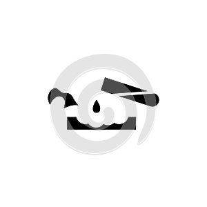 Corrosive substance icon isolated on white background