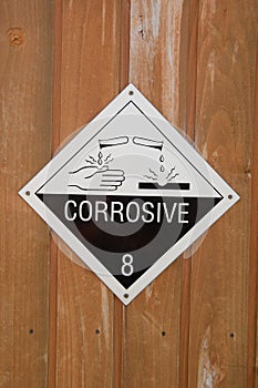 Corrosive Warning Sign